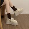 Bow Velvet Warm Snow Cotton Season New White Thick Sole Heightening Retro Birkenstocks Women's