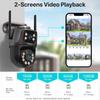 Neue EU 4K 8MP HD Wifi PTZ Kamera Outdoor 4MP Dual Objektiv Dual Screen AI Auto Tracking IP Kamera CCTV Audio Video Überwachung P2P iCSee