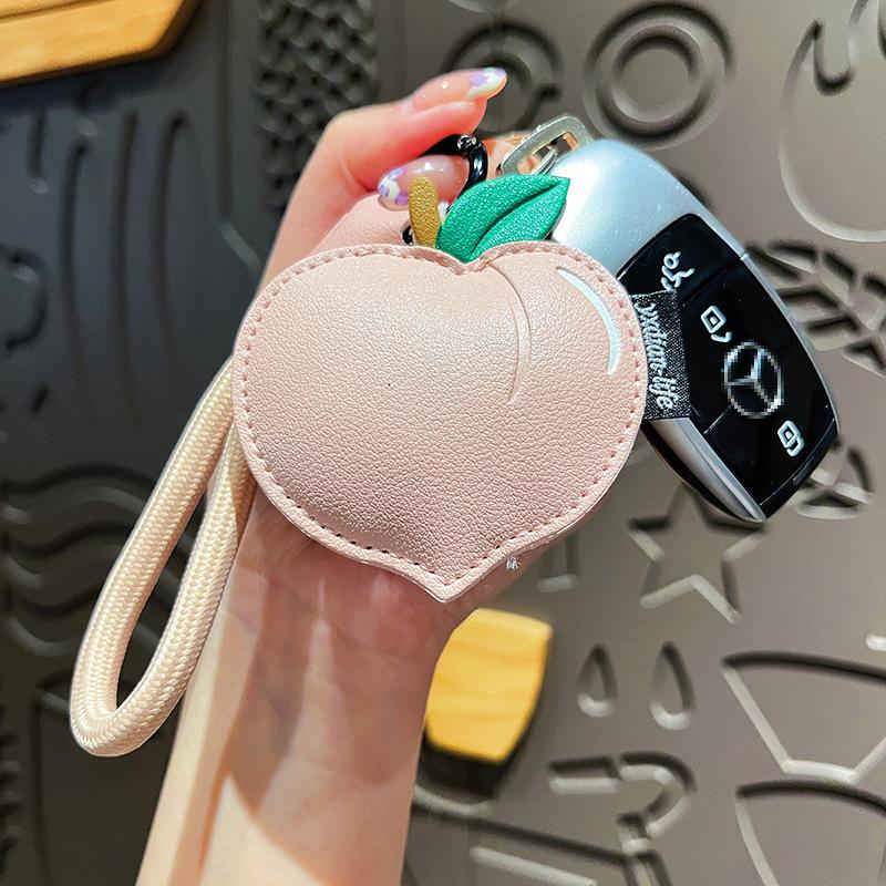 Kreatywny Skórzany Breloczek do Kluczy Owocowy Kreskówkowa Cytryna Wiśnia Lalka Wykwintne Prezenty Akcesoria do Zawieszania na Torbach