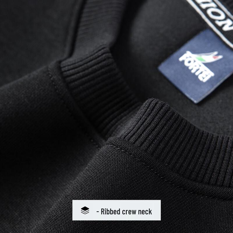 FORTEI Men's Silk & Cotton Blend Crew Neck Sweatshirt