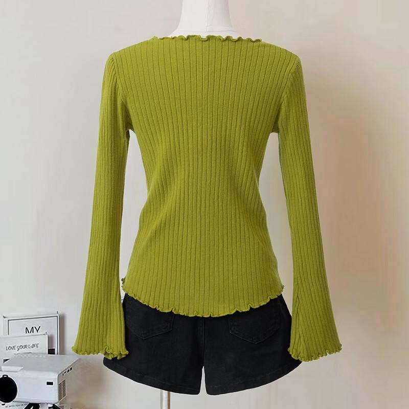 Women's Elegant V-Neck Lace Long Sleeve Top