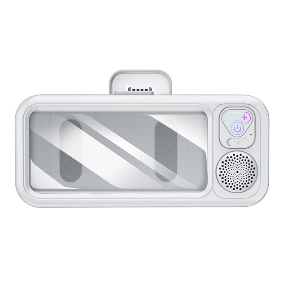 

Waterproof Bathroom Bluetooth Speaker Box Suction Cup Mounted Bathroom Phone Case Speaker Shower білий