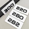 AAABV1 3D ABS Car Letters Logo V6 TSI 280 300 Sticker Rear Trunk Badge Emblem Decals For SKODA Octavia RS Combi Superb Kodiaq GT VRS