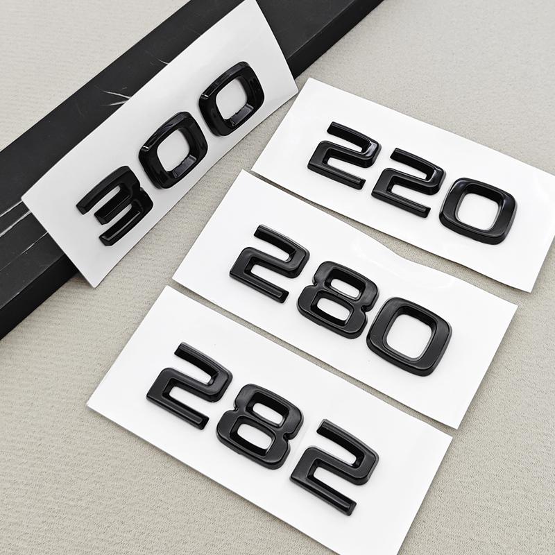 AAABV1 3D ABS Car Letters Logo V6 TSI 280 300 Sticker Rear Trunk Badge Emblem Decals For SKODA Octavia RS Combi Superb Kodiaq GT VRS
