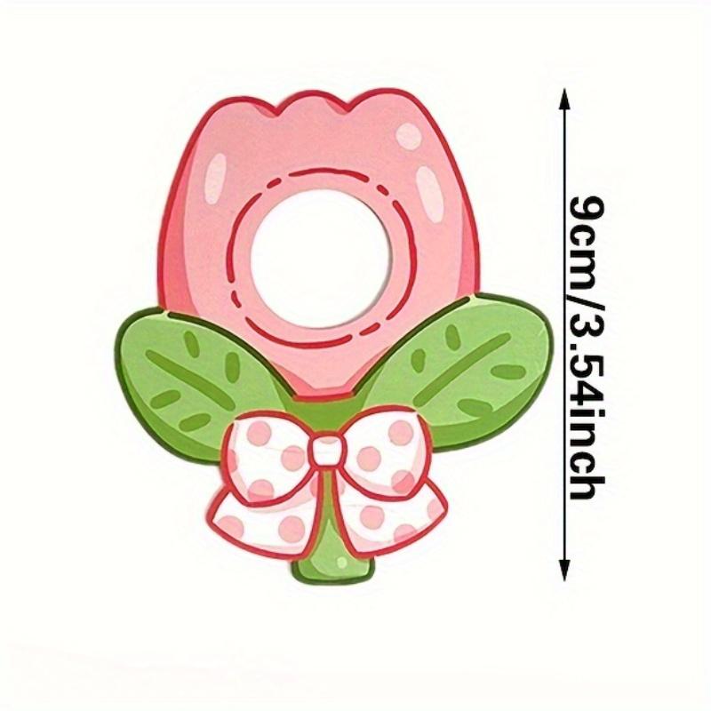 30pcs Cute Cartoon Flower Lollipop Decoration Cards, Paper Inserts For Party Favors And Sweet Treats Presentation