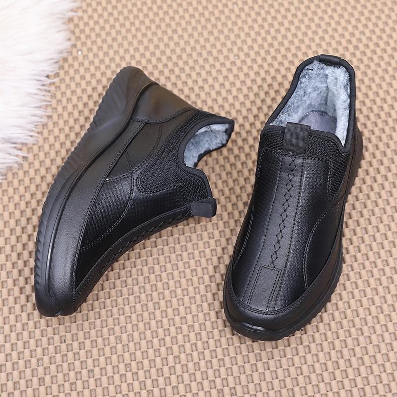 Herren Winter Wasserdicht Rutschfest Plüsch Baumwollschuhe für Ältere