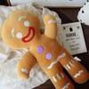 Ginger Adorable Bread Plush Toy Stuffed Caramel Chocolate Gingerbread Man Cushion Christmas Tree House Bow Ring Decor Xmas Deer
