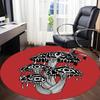 1pc Mushroom Eyes Office Round Area Rug,  Mat Suitable For Office, Under Office Chairs Bedroom Living Room Home Decor, Room Deco