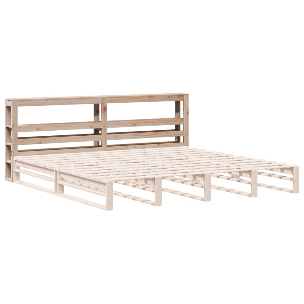 Vidaxl Wezgłowie Do Łóżka, Z Półkami, 180 Cm, Lite Drewno Sosnowe