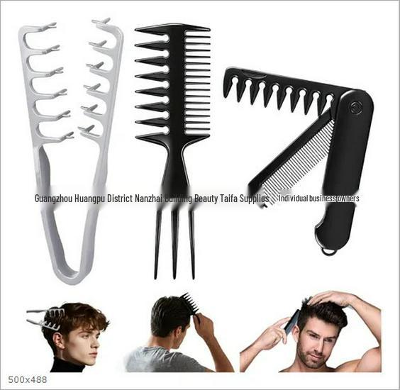Men's Wide-Tooth Textured Comb for Hair Styling