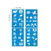 Body Paint Stencils Multi-Color Reusable Drawing Template Spray Painting Stencil Kit