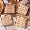 25Pcs Vintage Wood Stamp Flower Butterfly Themed Stamp for Scrapbooking Card Making Journal Photo Album and Packaging