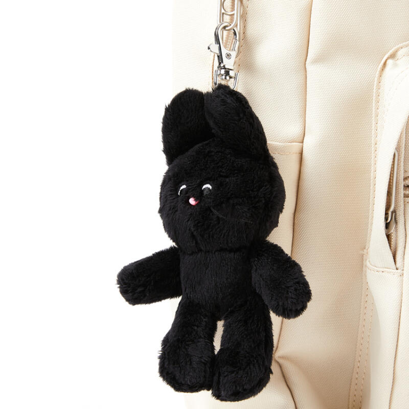 Schwarzer Hase Individuelle Schlüsselanhängerpuppe (34012201)