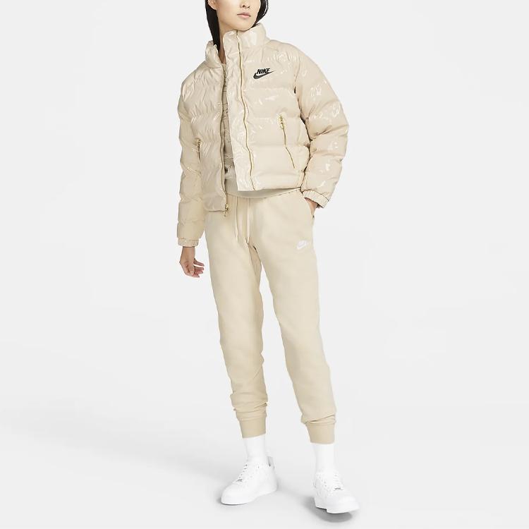 Nike Sportswear Icon Clash Synthetic-Fill High Neck Cotton Jacket Winter Women Jacket Off-White CU6713-140