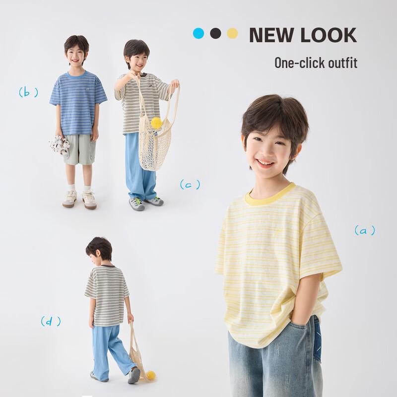 Boys' Striped Short Sleeve Summer T-Shirt