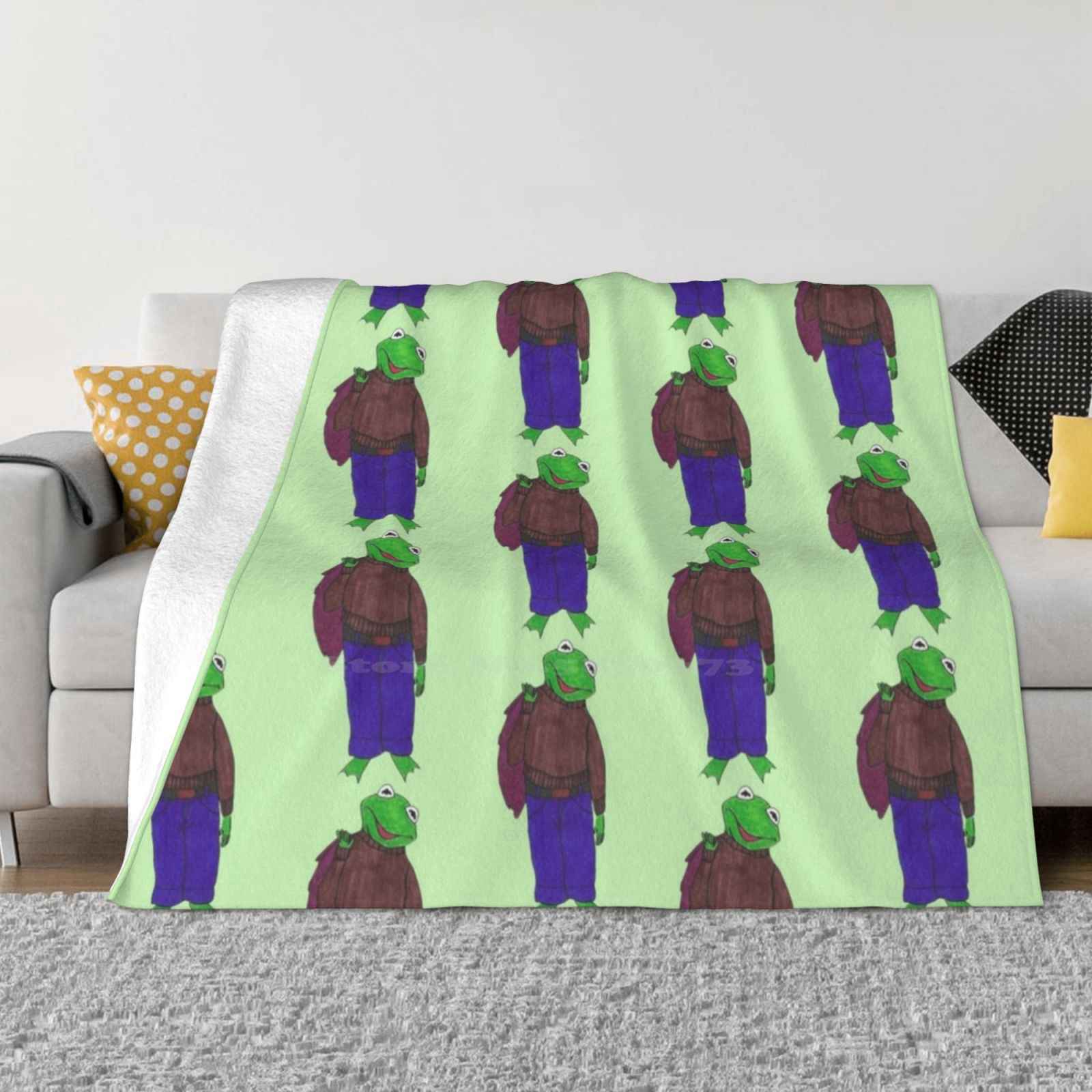 Кермит-лягушонок : 3 Низкая цена Новая печать Новинка Мода Мягкое теплое одеяло Лягушонок Кермит 30x40in