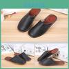 Chinelo Masculino de Couro Clássico com Bico Fechado Conforto para Casa Tamanho 911
