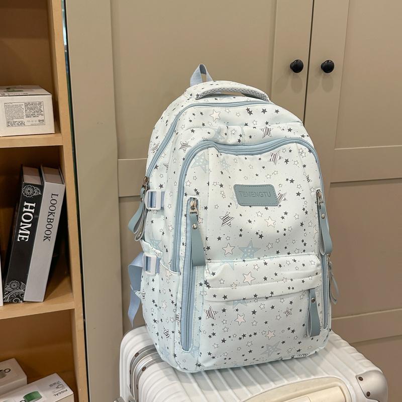 SchoolbaginsNiche2026Female Junior High School High School Student Large Capacity Star Print Backpack Female College Student Com