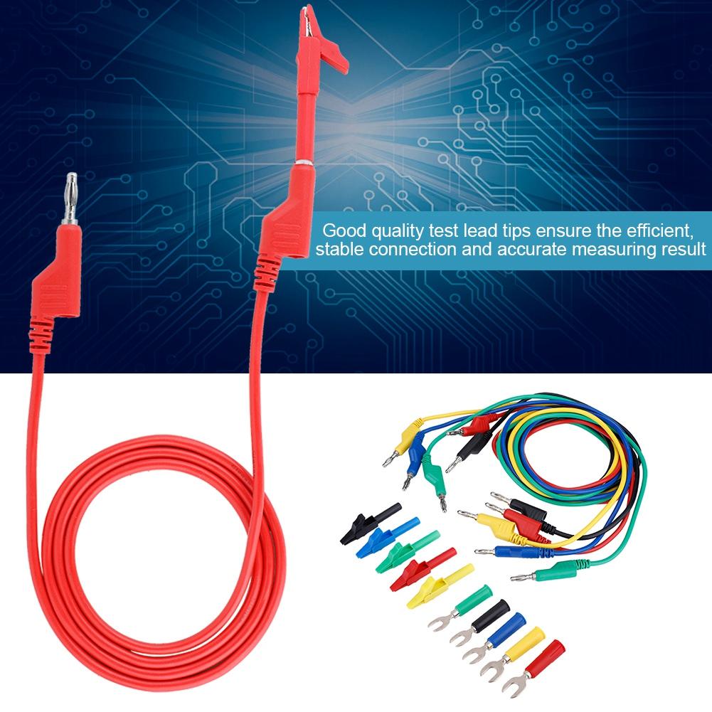 Kit de Testare 4mm Banana la Banana pentru Multimetru cu Clips Crocodil și Sondă Tip U (P1036A)