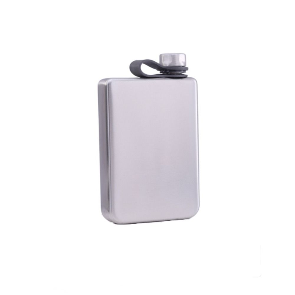 

Stainless Steel Hip Flask Unbreakable Pocket Wine Bottle Household Flagon Outdoor серебряный