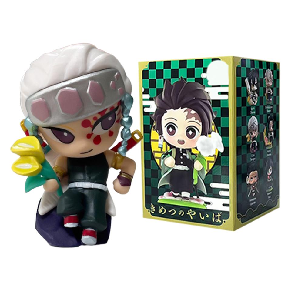 Demon Slayer Tanjiro Kamado Nezuko anime çizgi film figürü kör kutu yaratıcı kişiselleştirilmiş heykel model süs eşyası sürpriz hediye kutusu