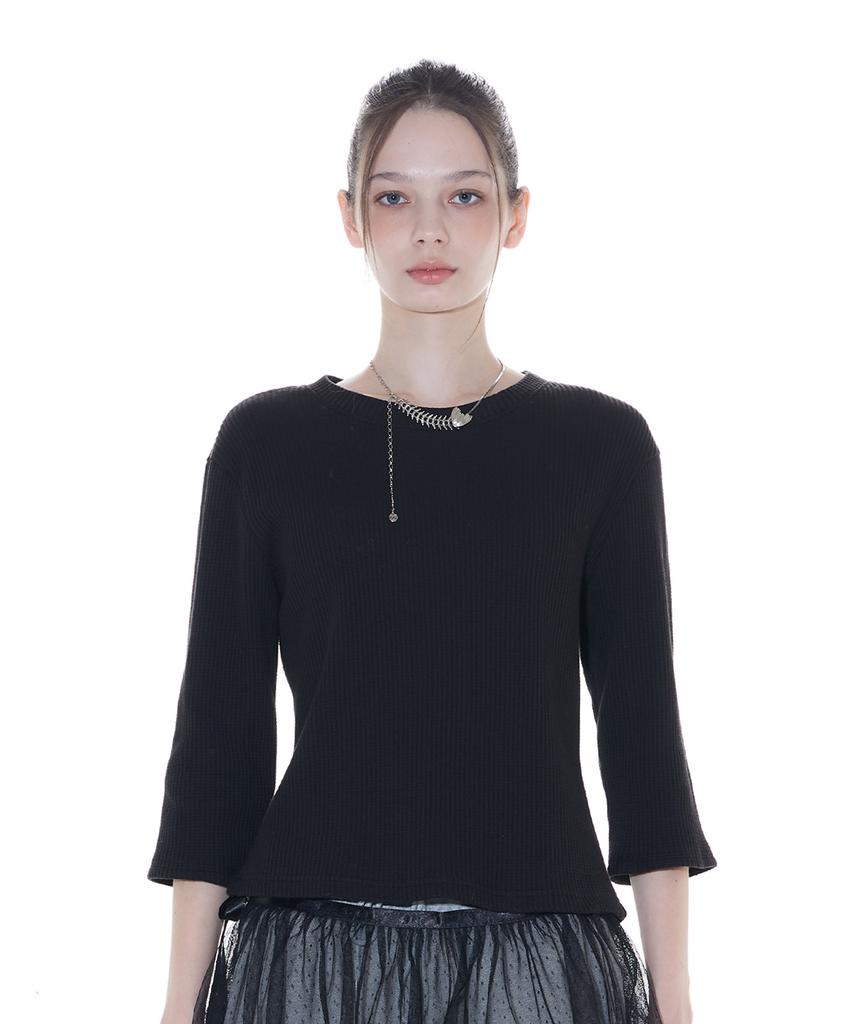 LARTIGENT L14 Waffle T-Shirt (Black)