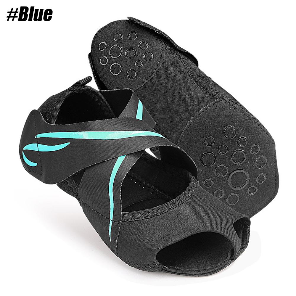 

1 Pair New Foot Support Yoga Socks Toeless Non-Slip Grips & Straps, For Pilates, Barre, Ballet, Bikram, Workout For Women L