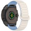 Two-Color Magnetic Quick-Release Silicone Watch Band for Garmin Fenix 8/7X/7S/6X/5S Plus