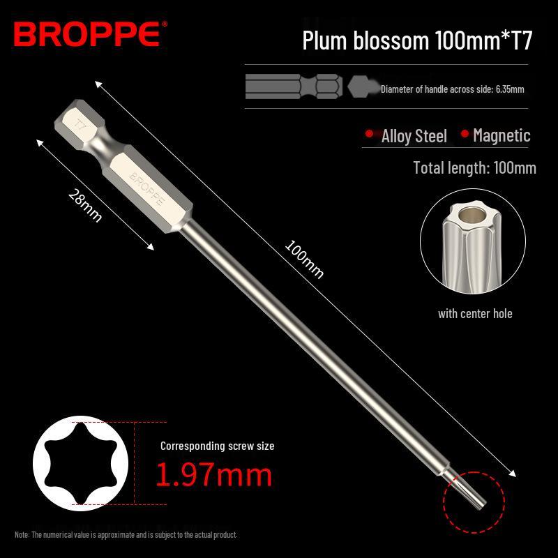 Plum Blossom Magnetic Drill and Screwdriver Bit Set