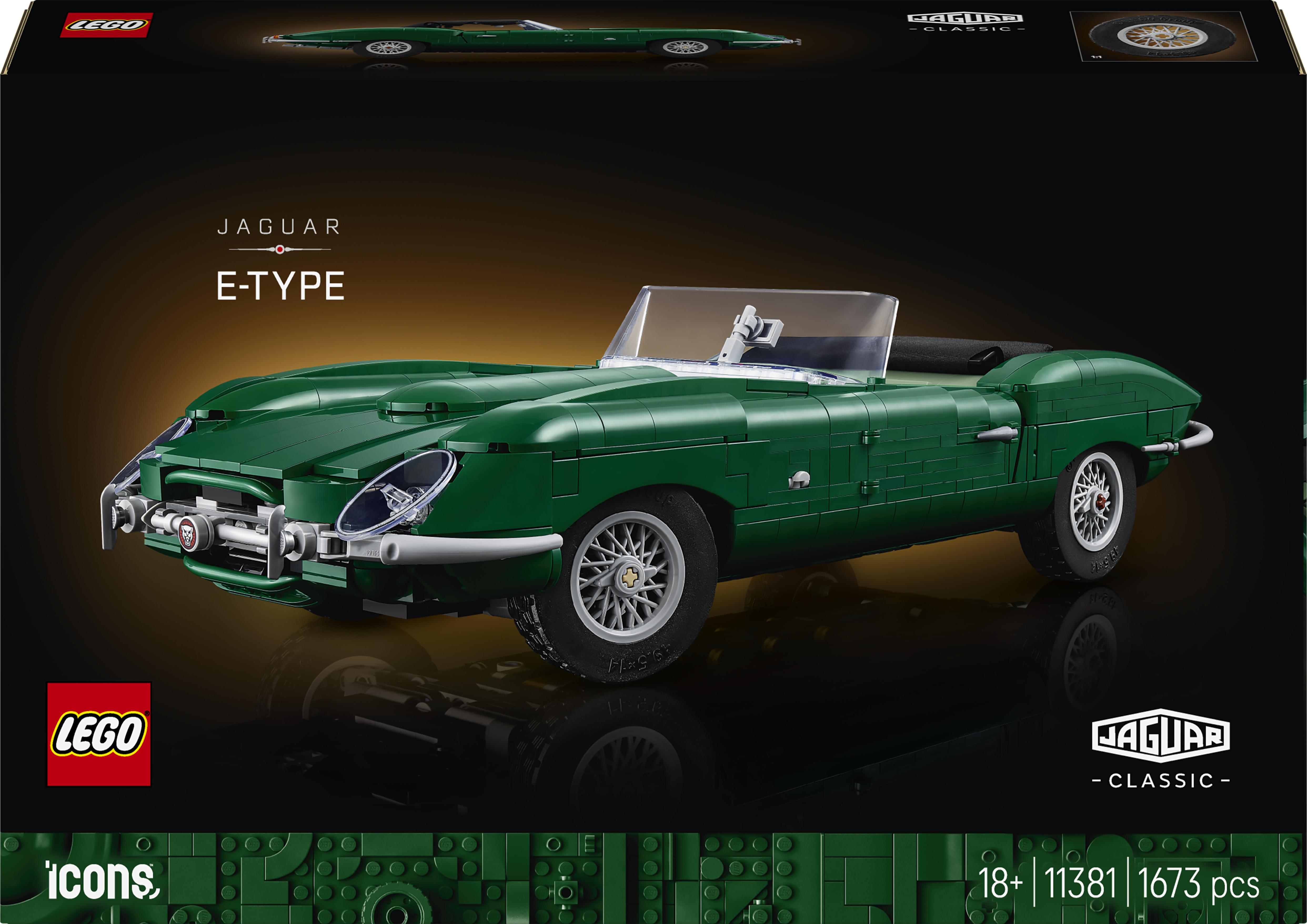 Lego Icons Verde 6588531 Lego® Icons™ Jaguar E-Type; Kit Di Montaggio Per Adulti Con Auto Sportiva Classica, Motore, Cabina Di Pilotaggio E Accessori; Decorazione Spettacolare - Immagine 15