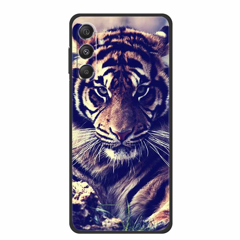 For Samsung A16 5G Phone Case Cover Lion Wolf Tiger Black Silicone Soft Back Cover Cases For Samsung Galaxy A16 Case A 16 Coque