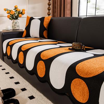 Special-shaped Irregular Leather Sofa Cushion 2025 New Four-season Universal High-end Straight Row Seat Cushion Non-slip Cover Cloth Towel