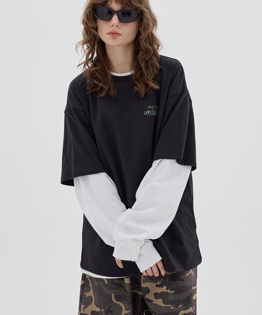 Urban Age [2Pack] Design Studio Logo Oversized Short Sleeve_4Color (Type A)