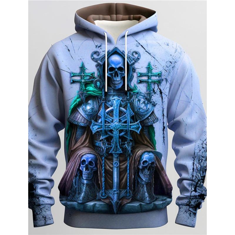 Graphic Cross Men's Fashion 3D Print Hoodie Vacation Hoodies Hooded Print Front Pocket Spring & Fall Designer Hoodie Sweatshirt