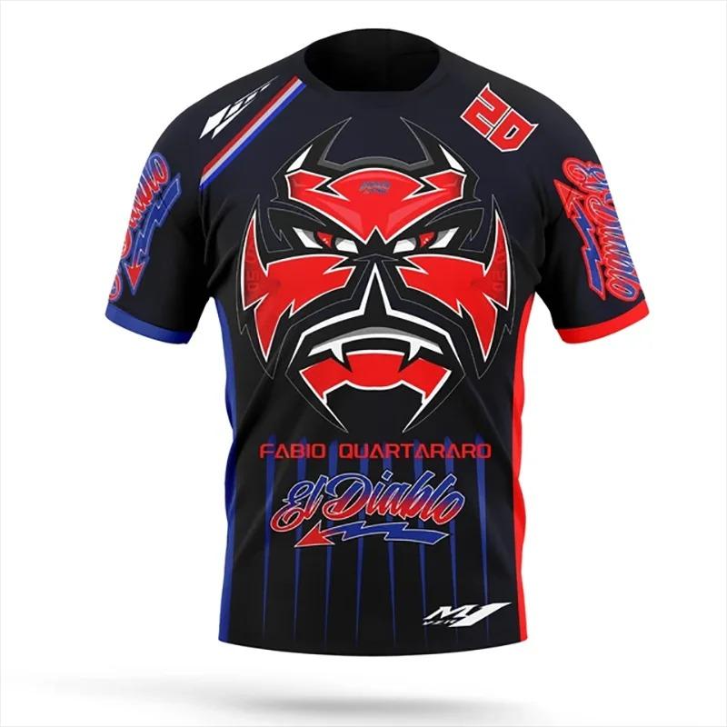 

Fabio Quartararo 20 Driver Men s T-Shirt Summer Short Sleeve T-Shirt Top New Fashion Sports Men s Clothing 6XL