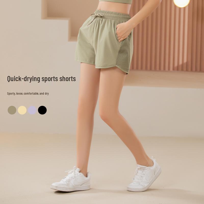 Coole Damen-Lauf- und Yogashorts - Zwei-in-Eins, Anti-Exposure-Design für den Sommer