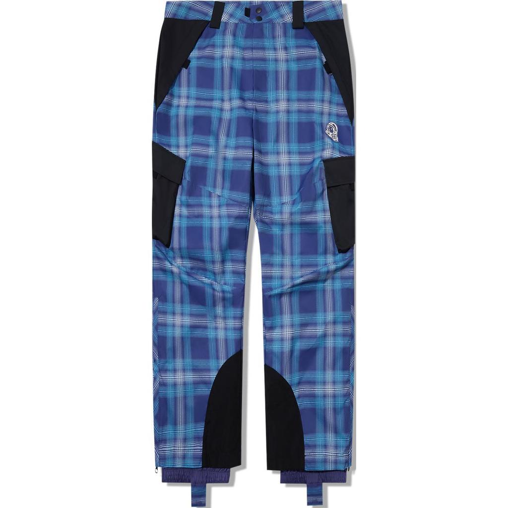 Li Ning X Billionaire Boys Club Skateboard Series Plaid Comfortable Button Cuff Casual Pants Men bottoms Dark-Blue AKXU663-1
