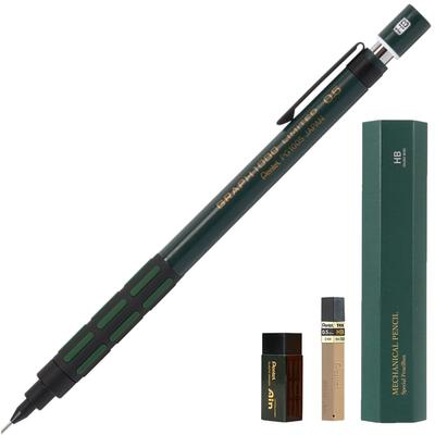 Pentel Graph 1000 Druckbleistift in limitierter Retro-Farbe Enthält Retro-High-Polymer und RingLeaf Original-Stiftebox [GRAPH1000 LIMITED] Radiergummi,