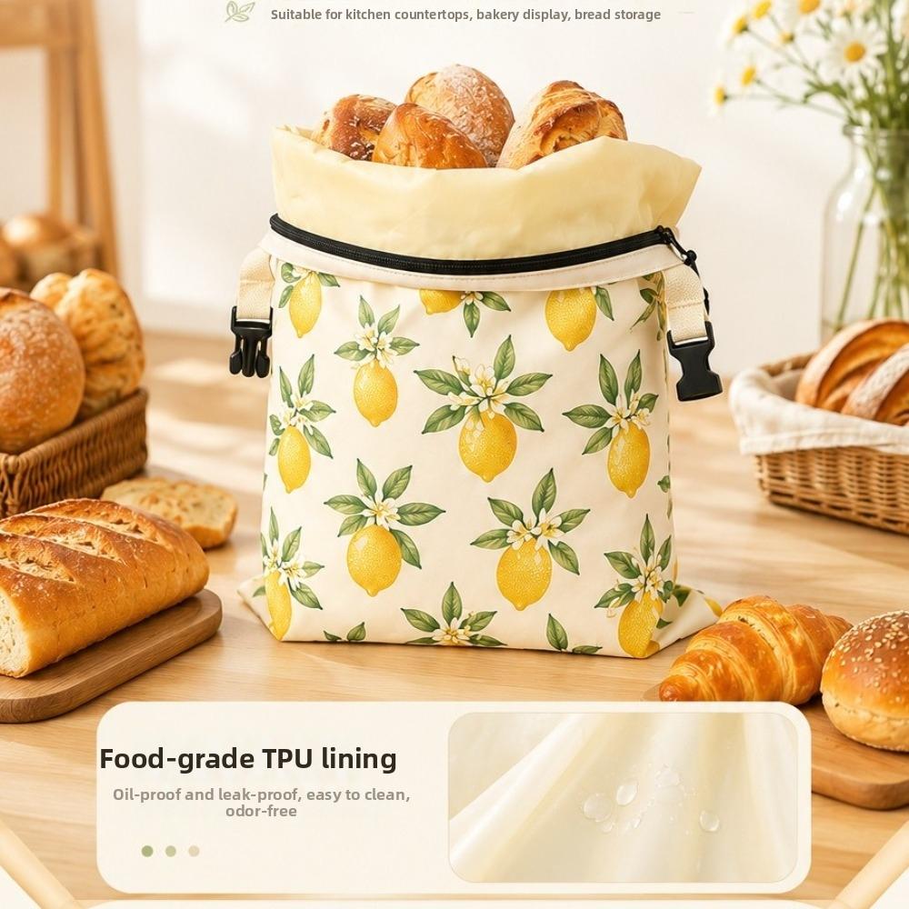 Linen Cotton Beeswax Bread Bags Lock Closure Beeswax Coated Bags New Bread Storage Bag  for Baking