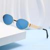 Fashion Oval Sunglasses Women Retro Trend Outdoor Metal Sun Glasses High Quality Classic Men Luxury Brand Eyewear UV400 Goggles