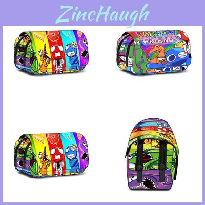 Regenbogen Freunde Federmäppchen Aus Polyester Für Mittelschüler Mit Cartoon-Design
