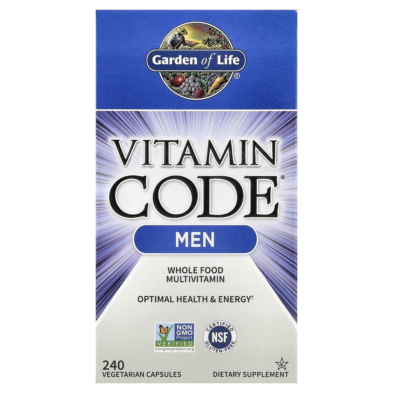 

Vitamin Code, Men s Natural Food Multivitamin, Veggie Capsules 240