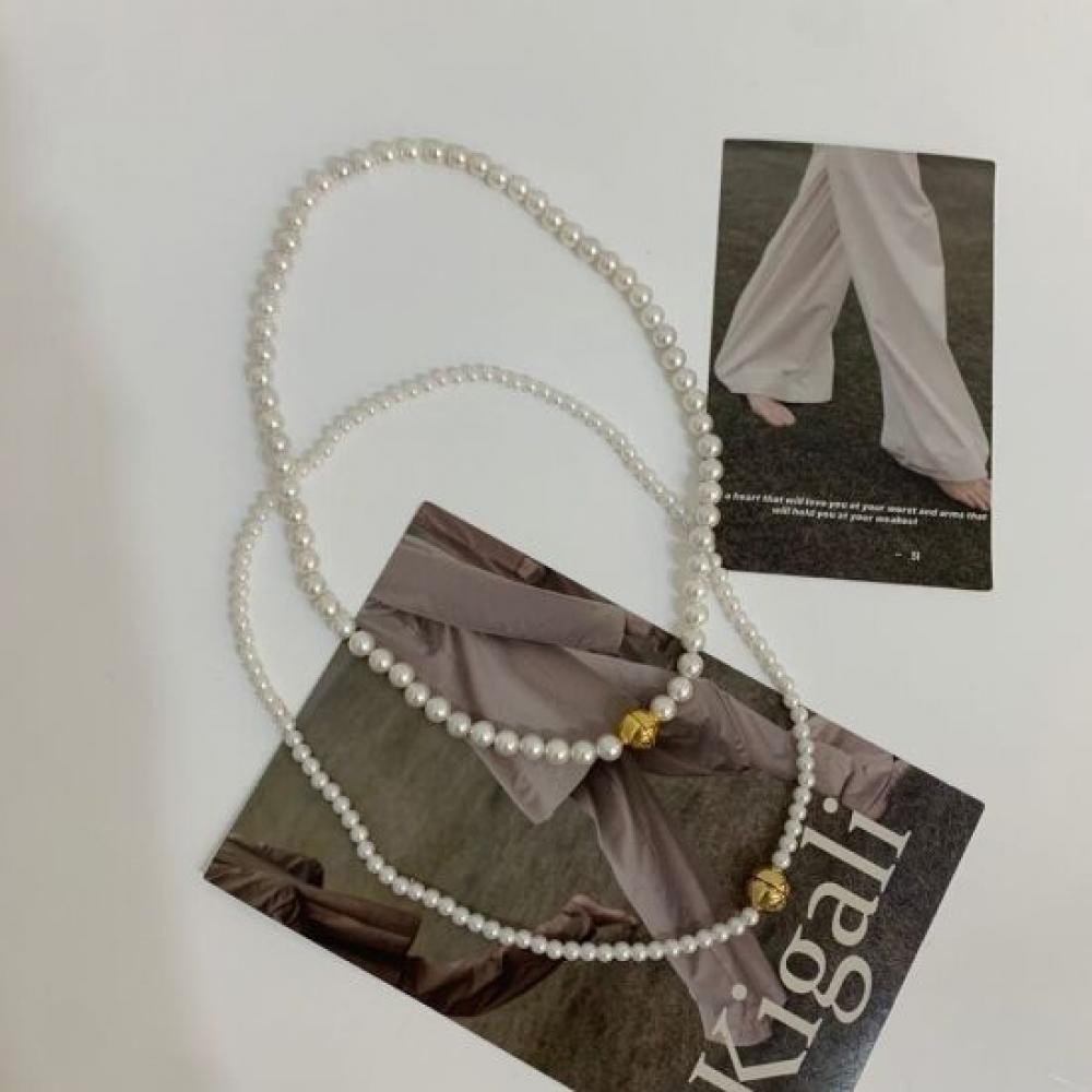 C S In The Room Nemo Pearl Gold Ball Bead neCklaCe One Color