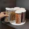 6 Pieces Food-Grade 6 Grids Grain Storage Box Airtight Rotating Rice Container  Home Use