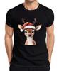 Christmas Reindeer Watercolour Fawn Cute Santa Gift Kids Mens T-Shirt-