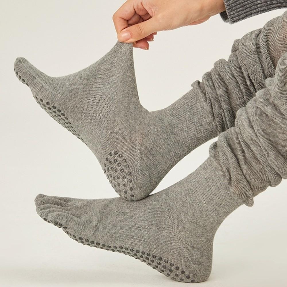 Geteilte Zehen Fünf-Finger Yoga Socken Rutschfeste Lockere Socken Modische Overknee Socken Damen
