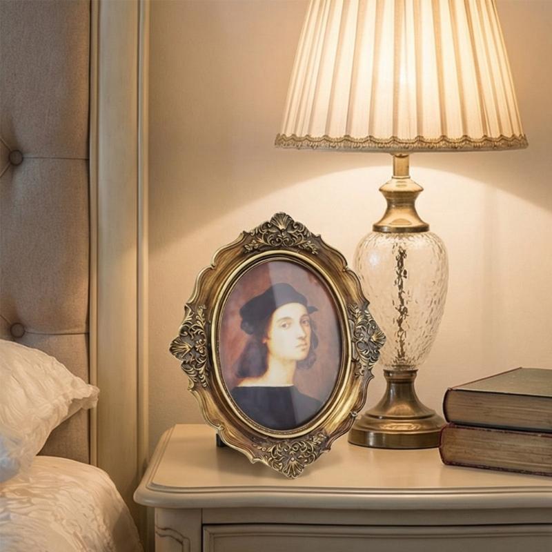 Cornice Rettangolare Antica e Riccamente Decorata per Tavolo o Parete, Cornice per Foto Retrò, Cornice Decorativa per Arredamento Casa