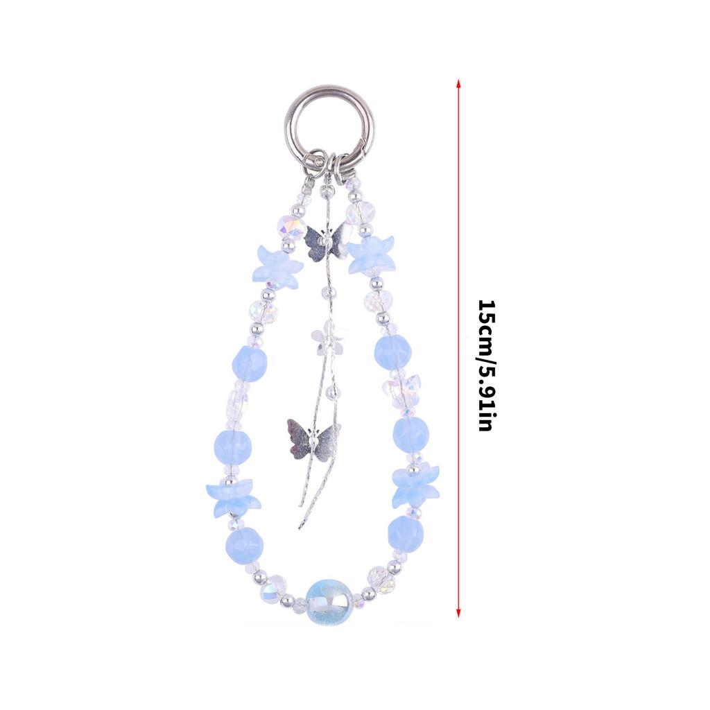 Elegant Butterfly Flower Crystal Keychain for Women Fashionable and Durable Keyrinsg Accessory for Bags and Keys