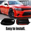 1Pair Door Side Mirror Covers Caps Fit for 2011-2014 Chrysler 200 for 2011-2018 Chrysler 300 Glossy Black Mirror Cap Covers (Not Replacement)