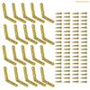 K1AE 20 Set  Gold Boxes Hinges 90 Degree Hinges Set for Small Chests & Craft Projects